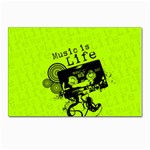 Music Is Life Postcard 4 x 6  (Pkg of 10)