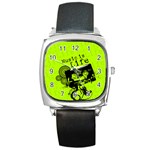 Music Is Life Square Metal Watch