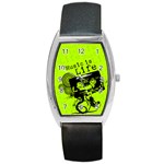 Music Is Life Barrel Style Metal Watch