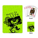 Music Is Life Playing Cards Single Design