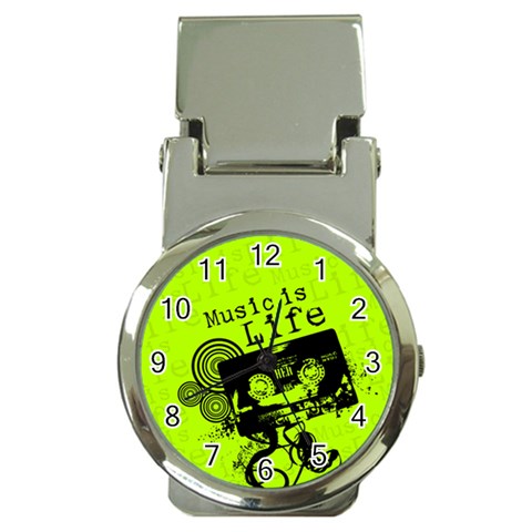 Music Is Life Money Clip Watch from ArtsNow.com Front