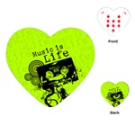 Music Is Life Playing Cards (Heart)