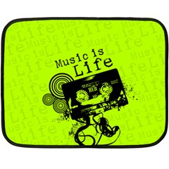 Music Is Life Double Sided Fleece Blanket (Mini) from ArtsNow.com 35 x27  Blanket Front