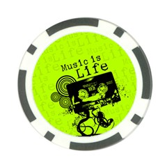 Music Is Life Poker Chip Card Guard (10 pack) from ArtsNow.com Front