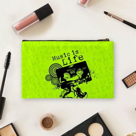 Music Is Life Cosmetic Bag (Medium) from ArtsNow.com Back