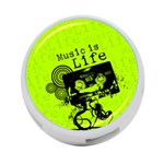 Music Is Life 4-Port USB Hub (One Side)