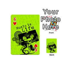 Music Is Life Playing Cards 54 (Mini) from ArtsNow.com Front - Heart6