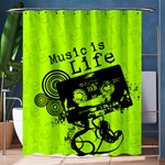 Music Is Life Shower Curtain 60  x 72  (Medium)