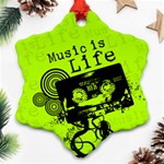 Music Is Life Ornament (Snowflake)
