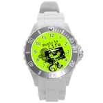 Music Is Life Round Plastic Sport Watch (L)