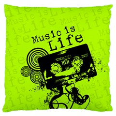 Music Is Life Large Cushion Case (Two Sides) from ArtsNow.com Back