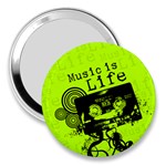 Music Is Life 3  Handbag Mirror