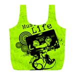 Music Is Life Full Print Recycle Bag (L)