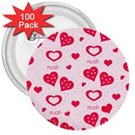 Muah Harts 3  Button (100 pack)