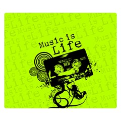 Music Is Life Double Sided Flano Blanket (Small) from ArtsNow.com 50 x40  Blanket Back