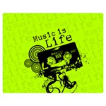 Music Is Life Double Sided Flano Blanket (Medium)