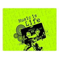 Music Is Life Double Sided Flano Blanket (Large) from ArtsNow.com 80 x60  Blanket Front