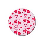 Muah Harts Rubber Round Coaster (4 pack)