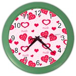 Muah Harts Color Wall Clock