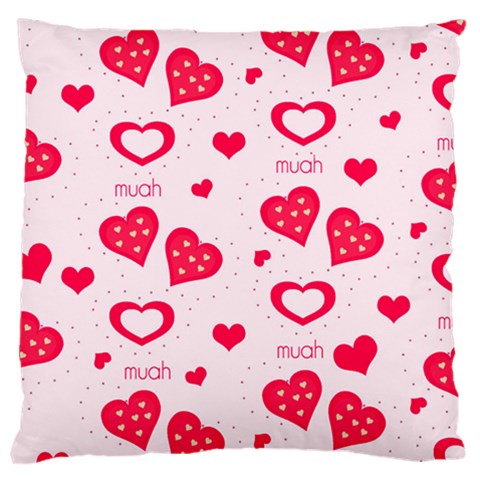 Muah Harts Large Cushion Case (Two Sides) from ArtsNow.com Front