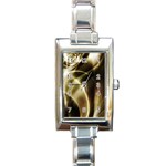 Metal Fluid Rectangle Italian Charm Watch