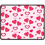 Muah Harts Double Sided Fleece Blanket (Medium)