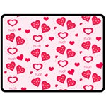 Muah Harts Double Sided Fleece Blanket (Large)