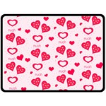 Muah Harts Double Sided Fleece Blanket (Large)