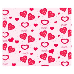 Muah Harts Double Sided Flano Blanket (Small) from ArtsNow.com 50 x40  Blanket Back