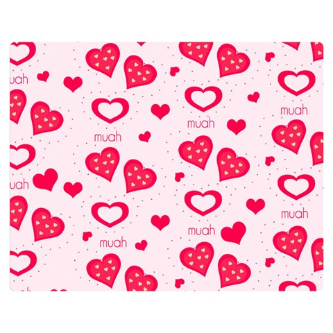 Muah Harts Double Sided Flano Blanket (Medium) from ArtsNow.com 60 x50  Blanket Front