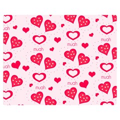 Muah Harts Double Sided Flano Blanket (Medium) from ArtsNow.com 60 x50  Blanket Front