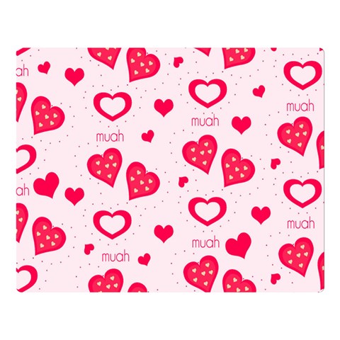 Muah Harts Double Sided Flano Blanket (Large) from ArtsNow.com 80 x60  Blanket Front