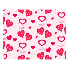 Muah Harts Double Sided Flano Blanket (Large) from ArtsNow.com 80 x60  Blanket Front