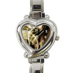 Metal Fluid Heart Italian Charm Watch