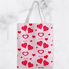 Muah Harts Zipper Classic Tote Bag from ArtsNow.com Back