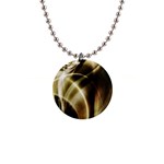 Metal Fluid 1  Button Necklace