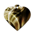 Metal Fluid Dog Tag Heart (Two Sides)