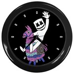 Marshmello Emote Marsh Walk Emote Custom Made 10  Wall Clock Wall Clock (Black)
