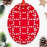 canadian maple leaves  Oval Filigree Ornament (Two Sides)