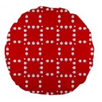 canadian maple leaves  Large 18  Premium Round Cushion 