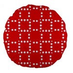 canadian maple leaves  Large 18  Premium Flano Round Cushion 