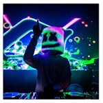 Marshmello Dj Hd Qu Jpglg Large Satin Scarf (Square)