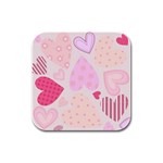 love05_bg3 Rubber Square Coaster (4 pack)