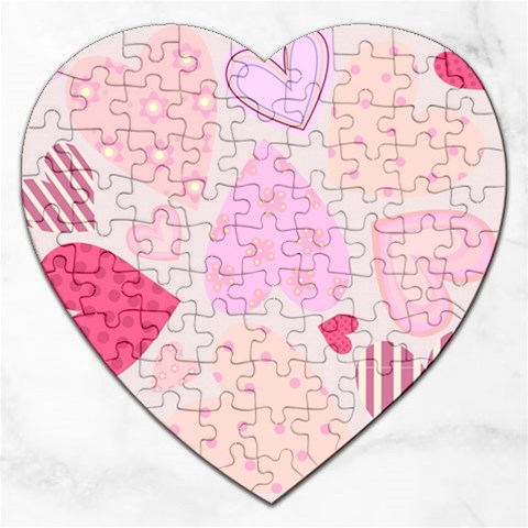love05_bg3 Jigsaw Puzzle (Heart) from ArtsNow.com Front