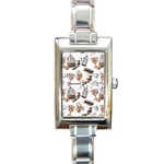 Hufflepuff Pattern Rectangle Italian Charm Watch