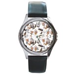 Hufflepuff Pattern Round Metal Watch