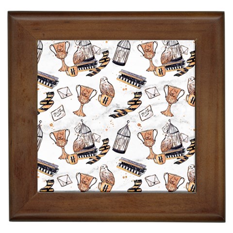 Hufflepuff Pattern Framed Tiles from ArtsNow.com Front