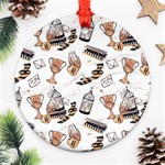 Hufflepuff Pattern Ornament (Round)