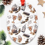 Hufflepuff Pattern Ornament (Oval)