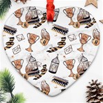 Hufflepuff Pattern Ornament (Heart)
